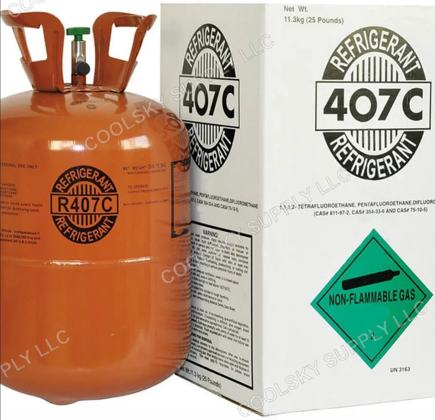 R407C refrigerant cylinder